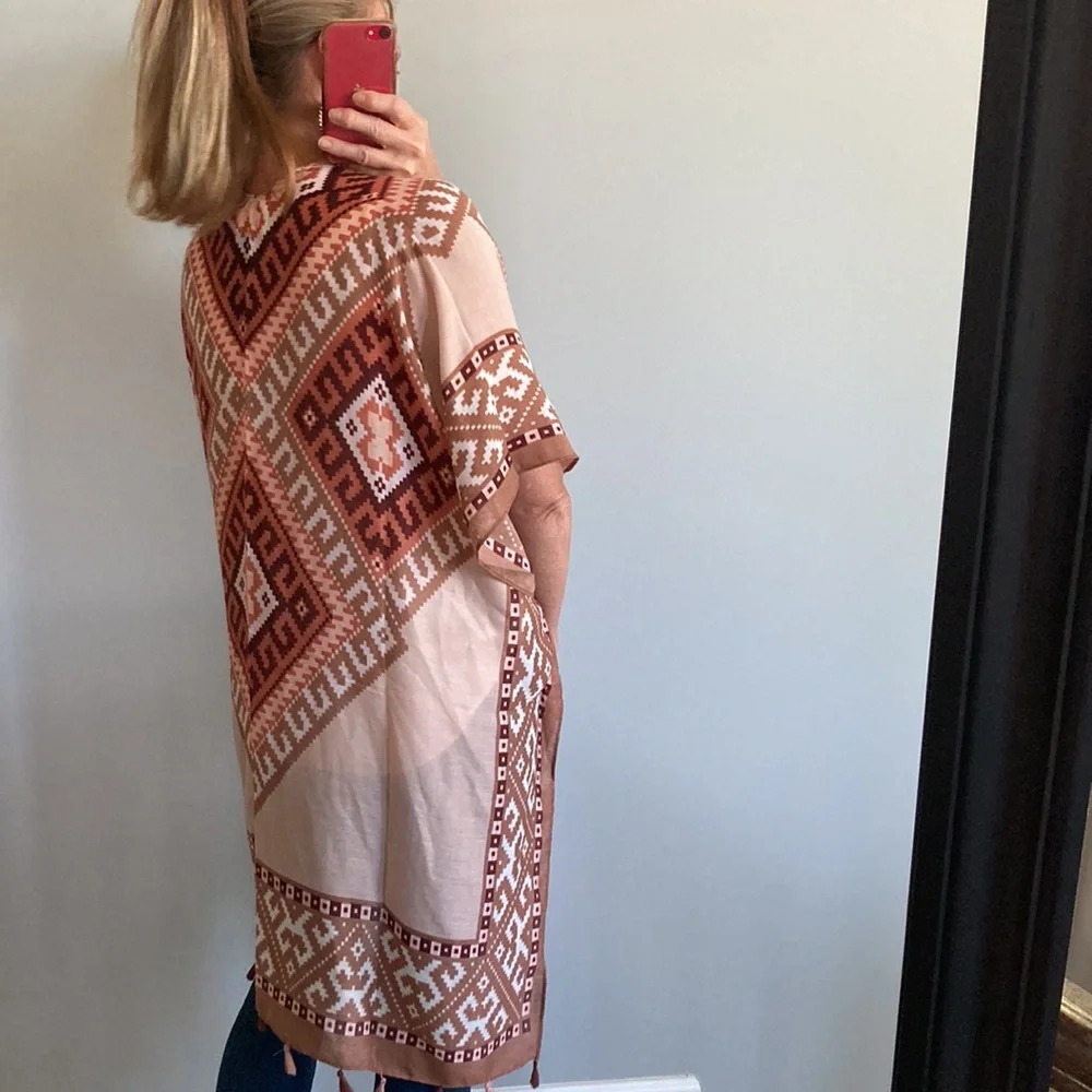 Aztec Print Boho Kimono - Picture 5 of 8